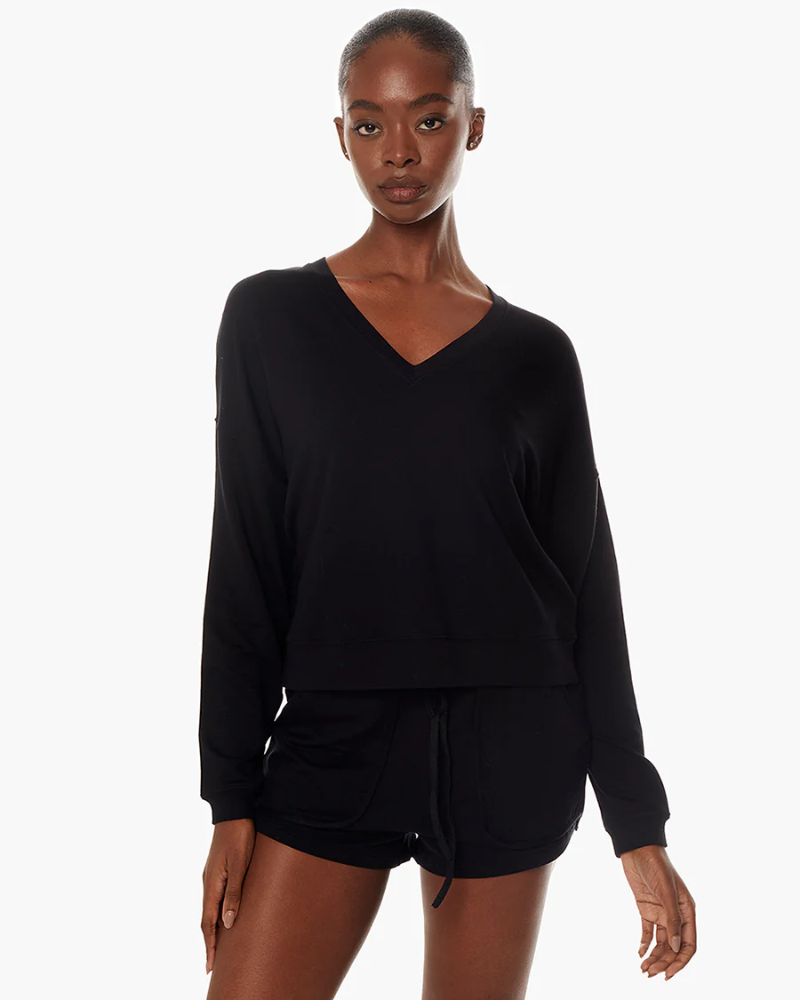 MatinÃ©e de Tennis V-neck - Black