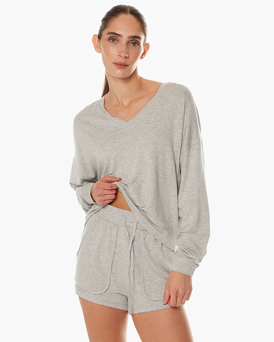 MatinÃ©e de Tennis V-neck - Heather Grey
