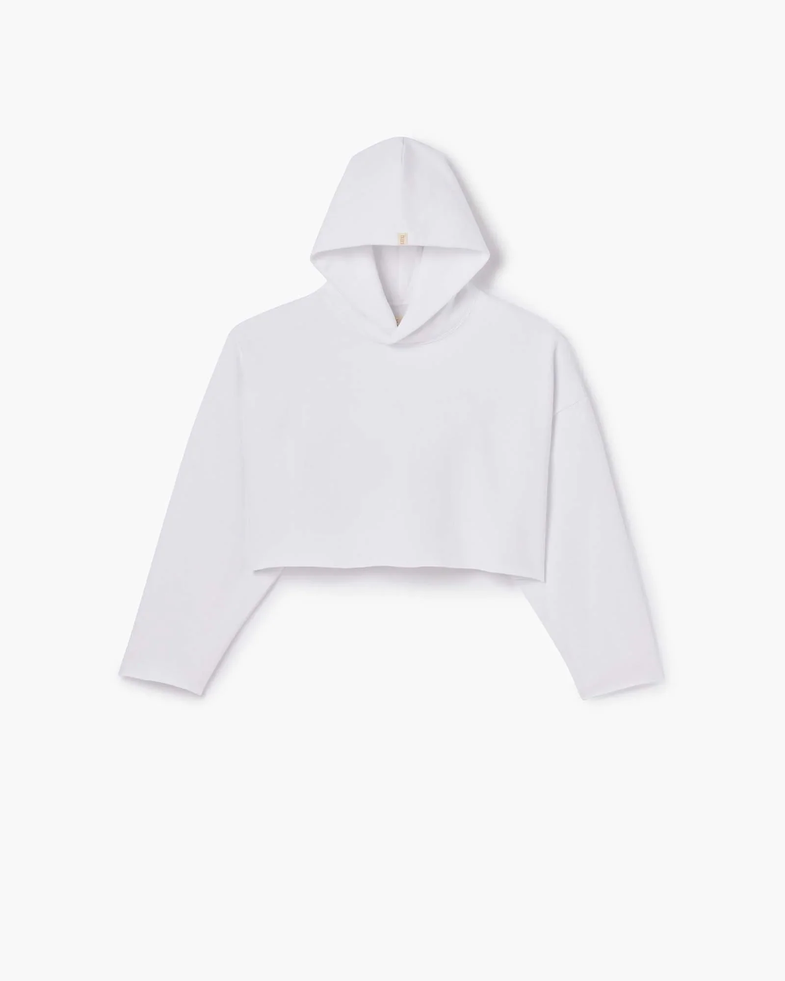 Core Fleece Cropped Hoodie - White