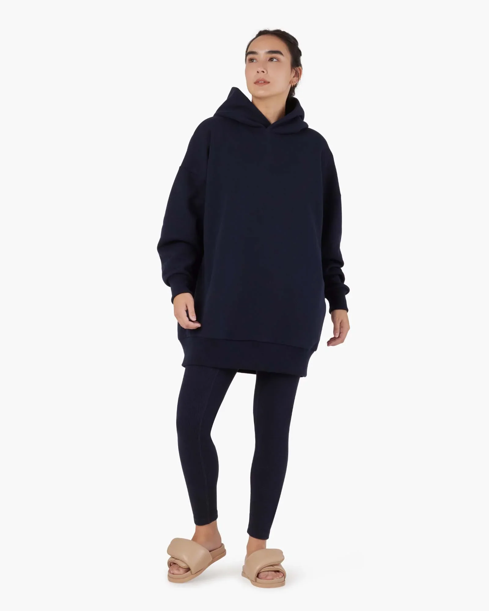 Core Fleece Oversized Hoodie - Midnight Navy
