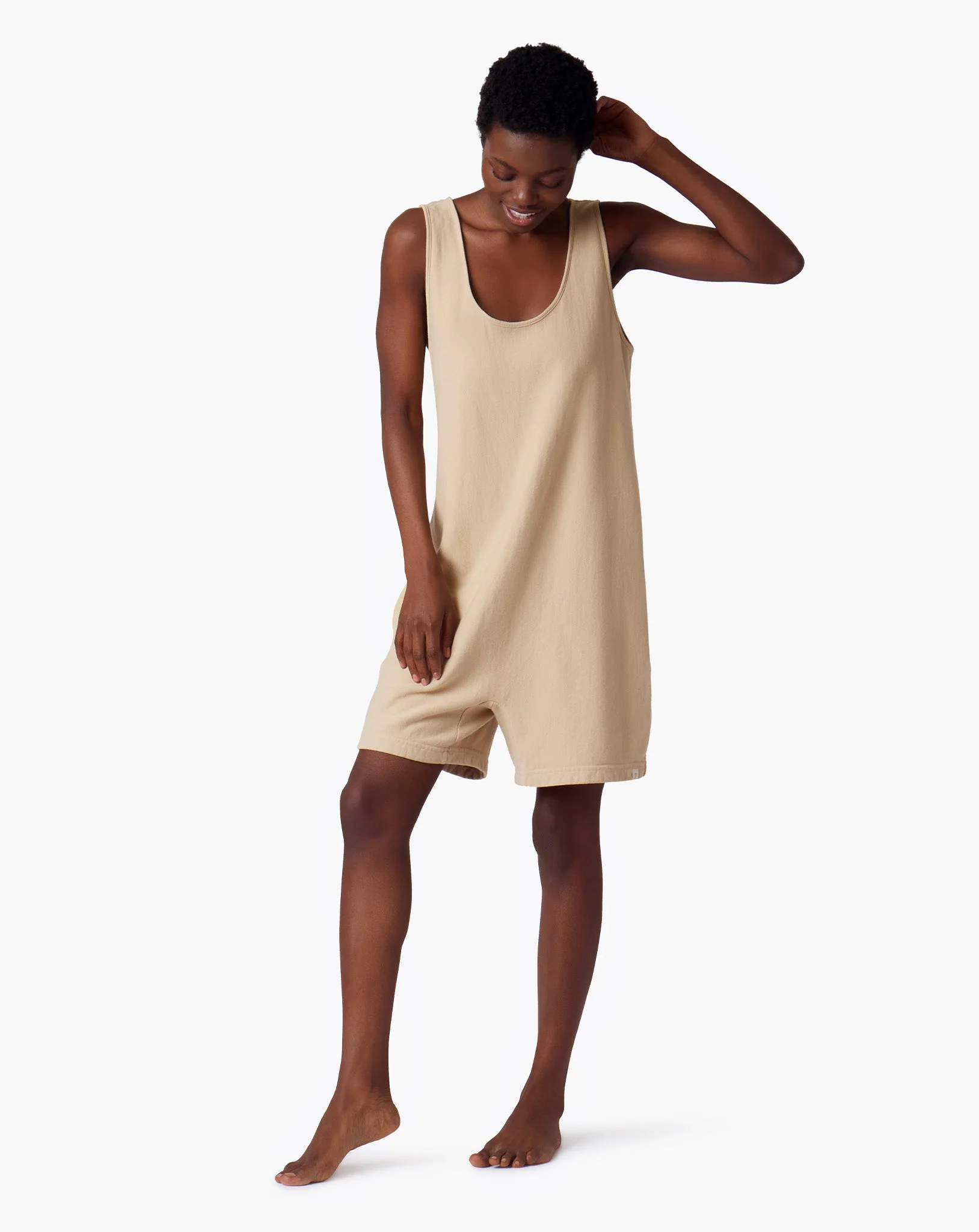 Short Playsuit - Latte