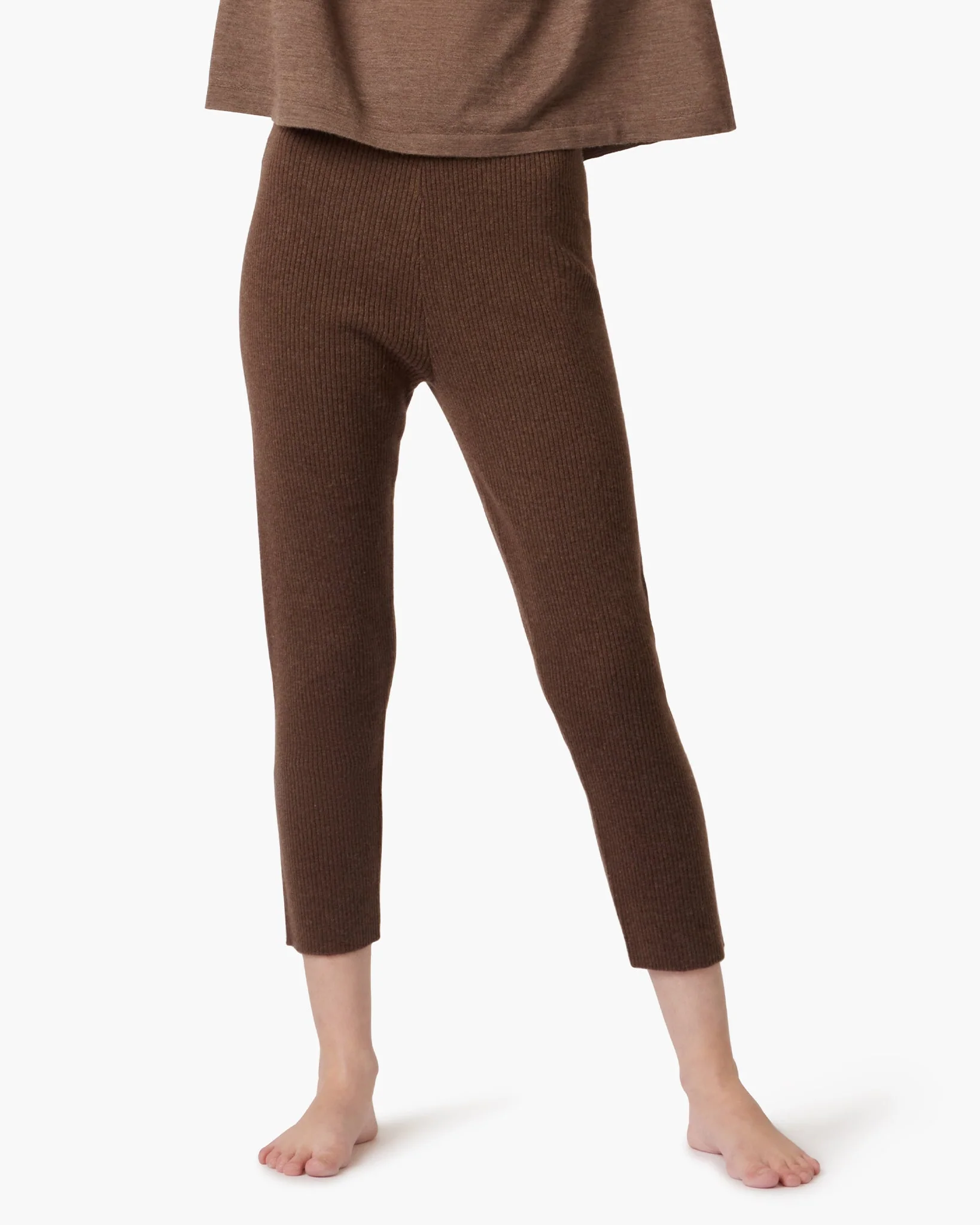 Ribbed Legging - Brown