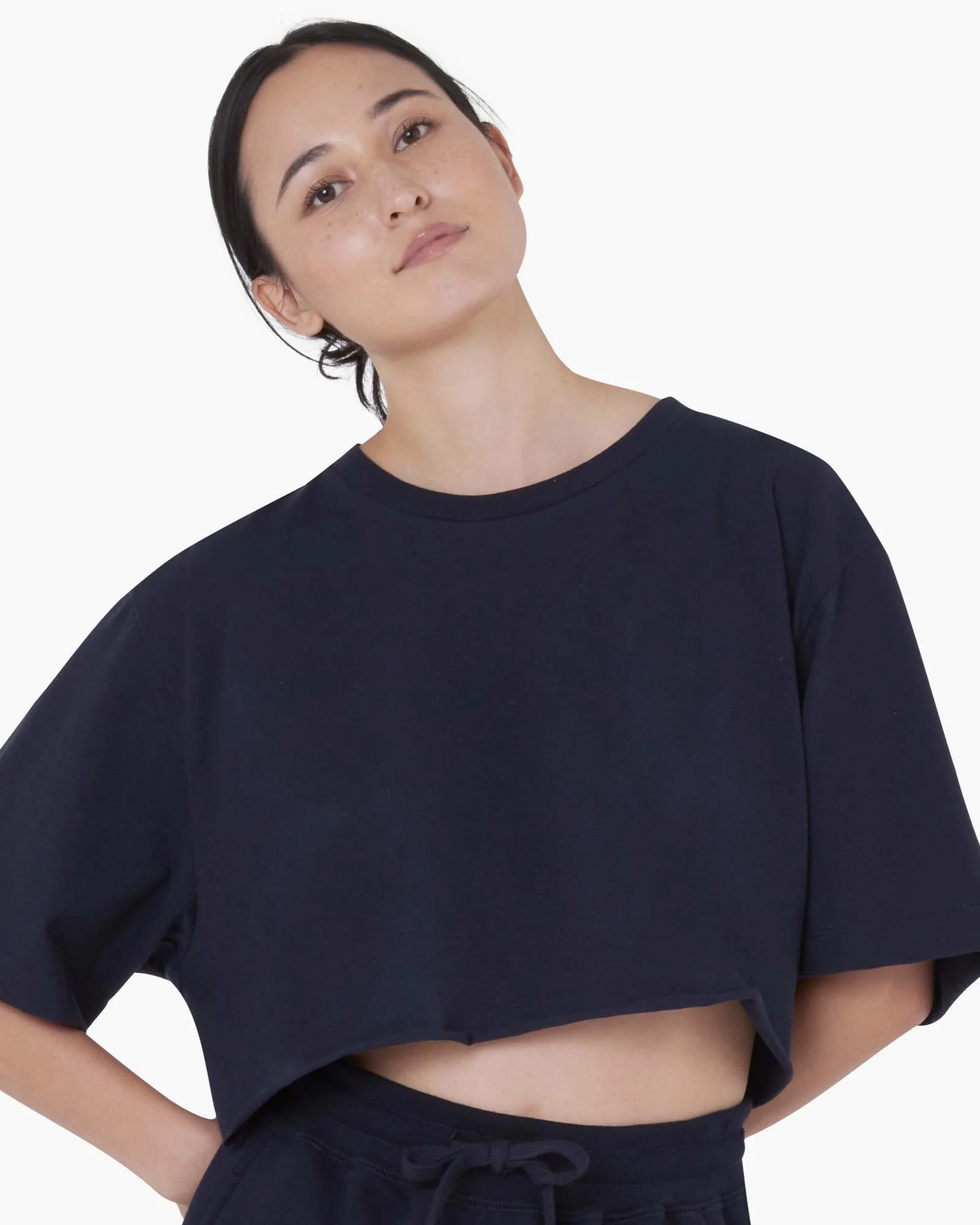 Cropped Tee - Midnight Navy