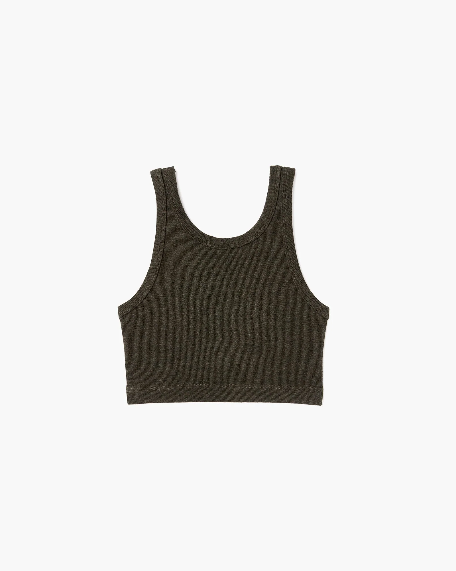 Super Rib Two Way Tank Bra - Moss