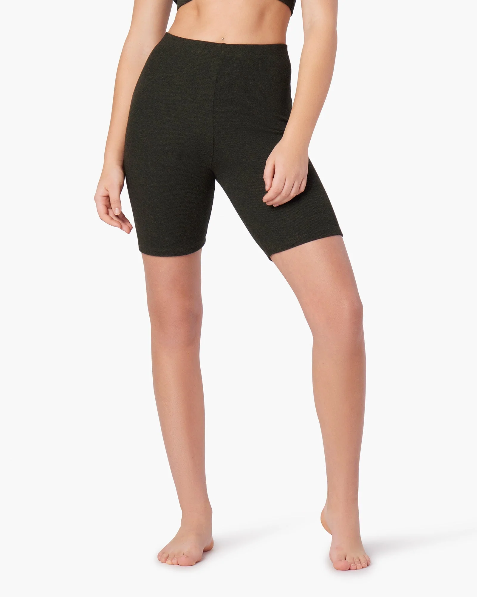 Super Rib Biker Short - Moss