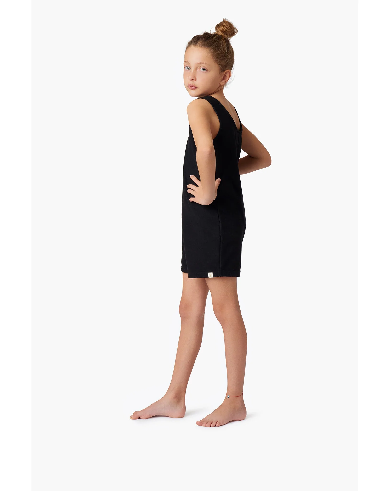 Kids Short Playsuit - Black