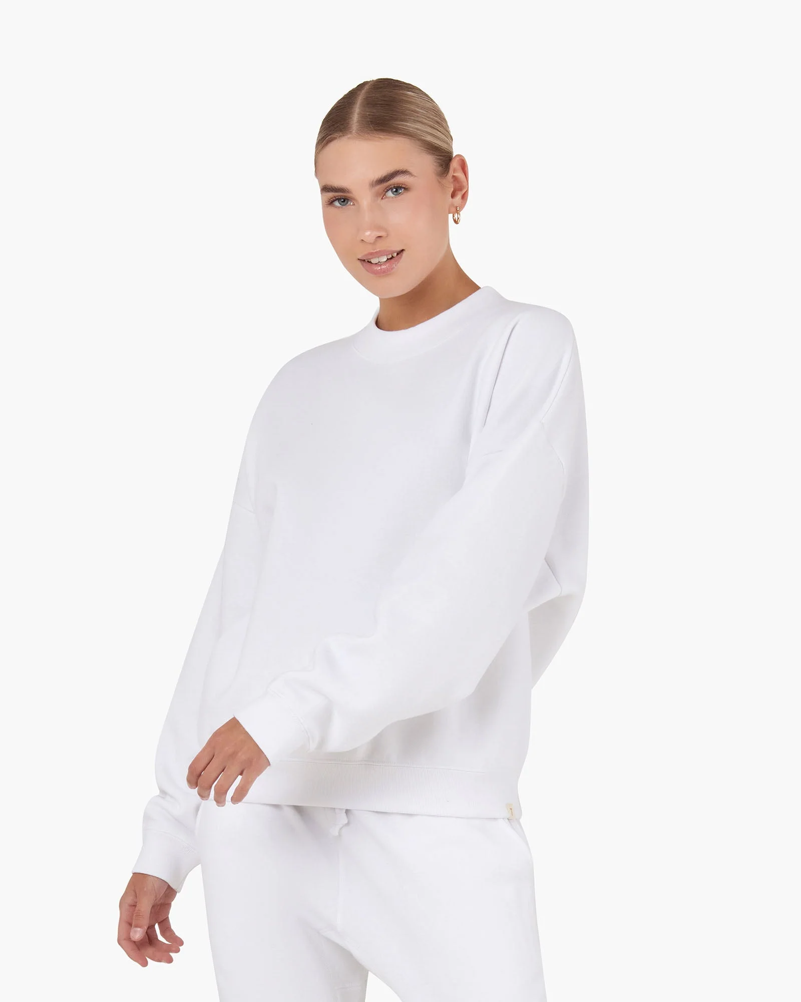 Core Fleece Crewneck - White